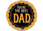 Betallic You're The Best Dad Black & Gold 18" Foil Balloon