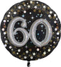 Anagram Black & Silver Sparking 60th Birthday 32" Foil Balloon