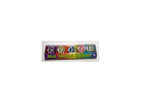 Age 40 Birthday Candles 5pc