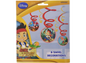 Amscan Disney Junior Jake 6 Swirl Decorations - Multi Colour