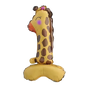 Animal Number Foil Balloon 0-9 – 23" Standing Airfill Birthday Balloon – No Helium Required