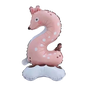 Animal Number Foil Balloon 0-9 – 23" Standing Airfill Birthday Balloon – No Helium Required