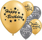 Happy Birthday Stars 12" Printed Latex Balloons 10 Pack
