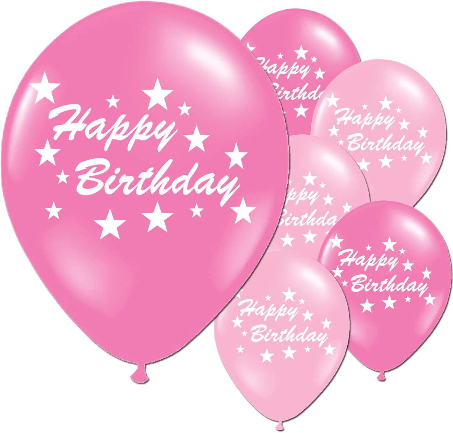Happy Birthday Stars 12" Printed Latex Balloons 10 Pack