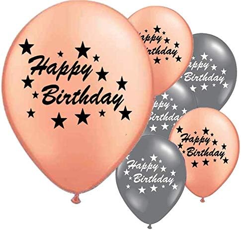 Happy Birthday Stars 12" Printed Latex Balloons 10 Pack