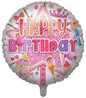 Jumbo 31" Happy Birthday Pink Star Foil Balloon