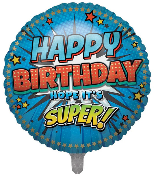 Jumbo 31" Happy Birthday Hope It's Super Foil Balloon