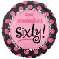 Anagram Happy Birthday Super, Sensational & Sixty! 18" Foil Balloon