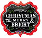 Anagram Merry & Bright Chalkboard 25" Foil Balloon