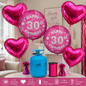 Pink / Blue Birthday Balloon Bundle with Helium Cylinder