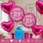 Pink / Blue Birthday Balloon Bundle with Helium Cylinder
