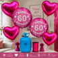 Pink / Blue Birthday Balloon Bundle with Helium Cylinder
