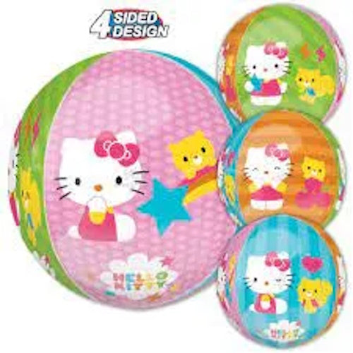 Hello Kitty 16" 4 sided Orbz Foil Balloon