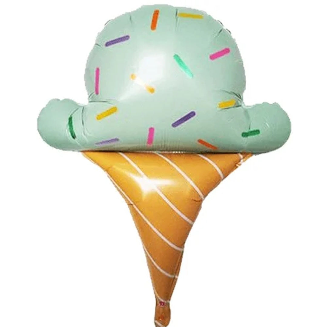 Mint green Icecream with Sprinkles 41" Foil Balloon