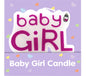 Baby Girl Candle 7cm x 5cm