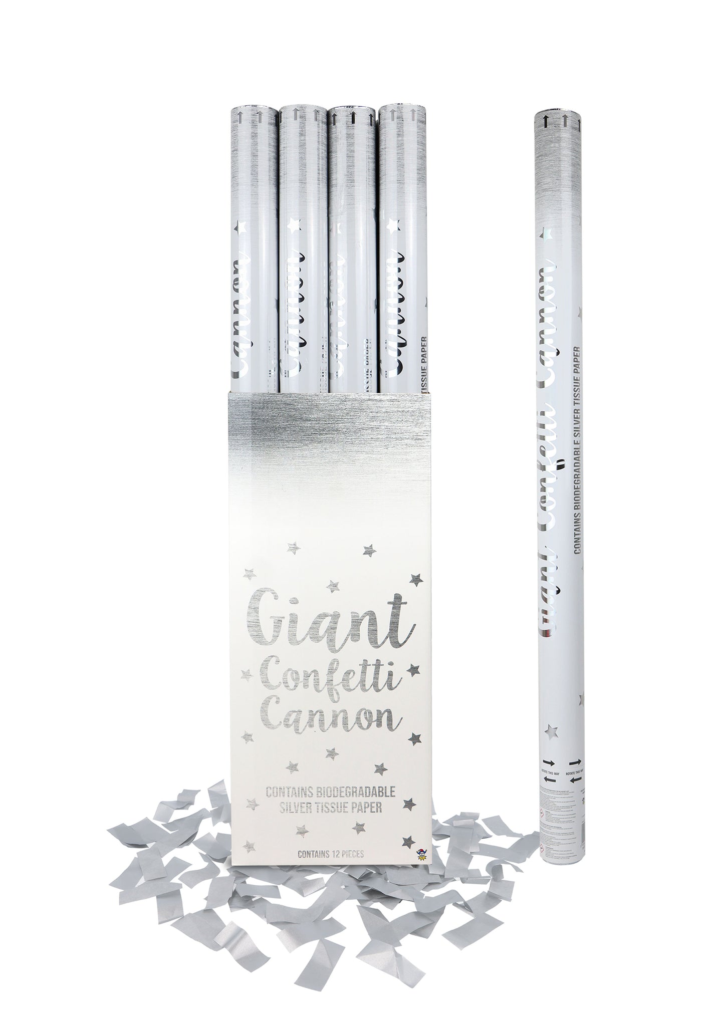 Giant Silver Confetti Cannon (80cm)