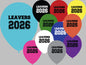 School Leavers 2026 Graduation Party Balloons, 12-inch, Multi-Coloured - 10pc