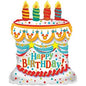 CTI White Birthday Cake Shape-A-Loon 28" Foil Balloon