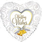 CTI Wedding Wishes Bells 17" Foil Balloon