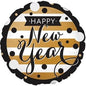 CTI Happy New Year Black & Gold 17" Foil Balloon