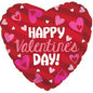 CTI Happy Valentine's Day Stripes 17" Foil Balloon