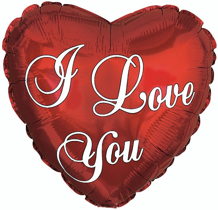 CTI I Love You Script 17" Foil Balloon