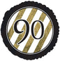 CTI 90 Black and Gold Glitter 17" Foil Balloon