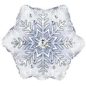 CTI Prism Pattern Snowflake 22" Foil Balloon