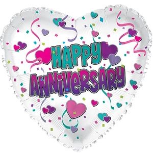 CTI Happy Anniversary Hearts 17" Foil Balloon