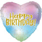 CTI Happy Birthday Iridescent Heart 17" Foil Balloon