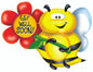 CTI Get Well Bee Shape-A-Loon 34" Foil Balloon