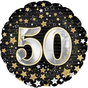 CTI Gold Stars 50 17" Foil Balloon