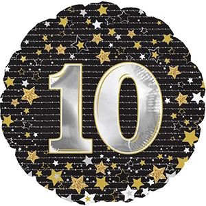 CTI Gold Stars 10 17" Foil Balloon