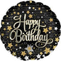 CTI Gold Stars Happy Birthday 17" Foil Balloon