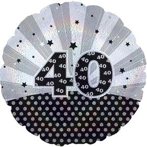 CTI Age Related '40' Dazzel 17" Foil Balloon