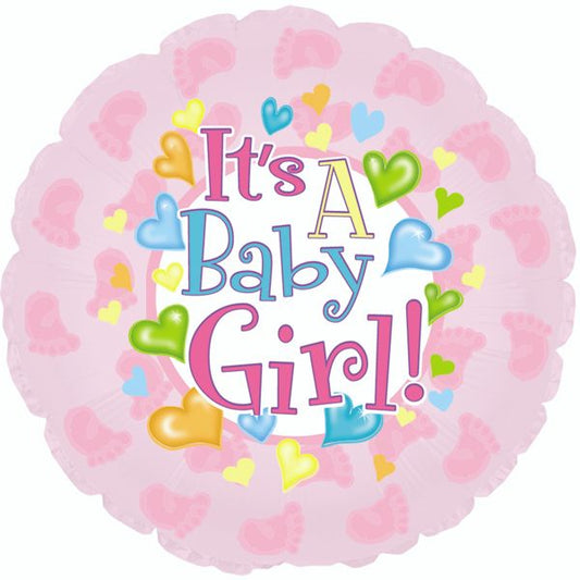 CTI Baby Girl Footsies 17" Foil Balloon
