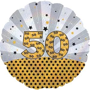 CTI Age Related '50' Dazzel 17" Foil Balloon
