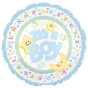 CTI Moon & Stars Boy 17" Foil Balloon