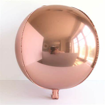 22" Foil Orb Balloon – 4D Round Sphere Balloon – Air or Helium – Birthday, Wedding & Party Decoration – Choice of Colours & Designs