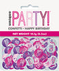 Pink, Purple & Silver Happy 18th Birthday Confetti 14g