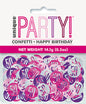 Pink, Purple & Silver Happy 50th Birthday Confetti 14g