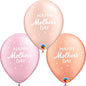 Qualatex Happy Mother's Day Petite Polka Dots 11" Latex Balloons 25Pc/Bag