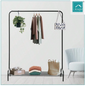 Knight Homeware Heavy Duty Clothes Rail with Shoe Rack – Freestanding Metal Garment Hanging Rack, 115.5 x 40 x 145 cm – Black