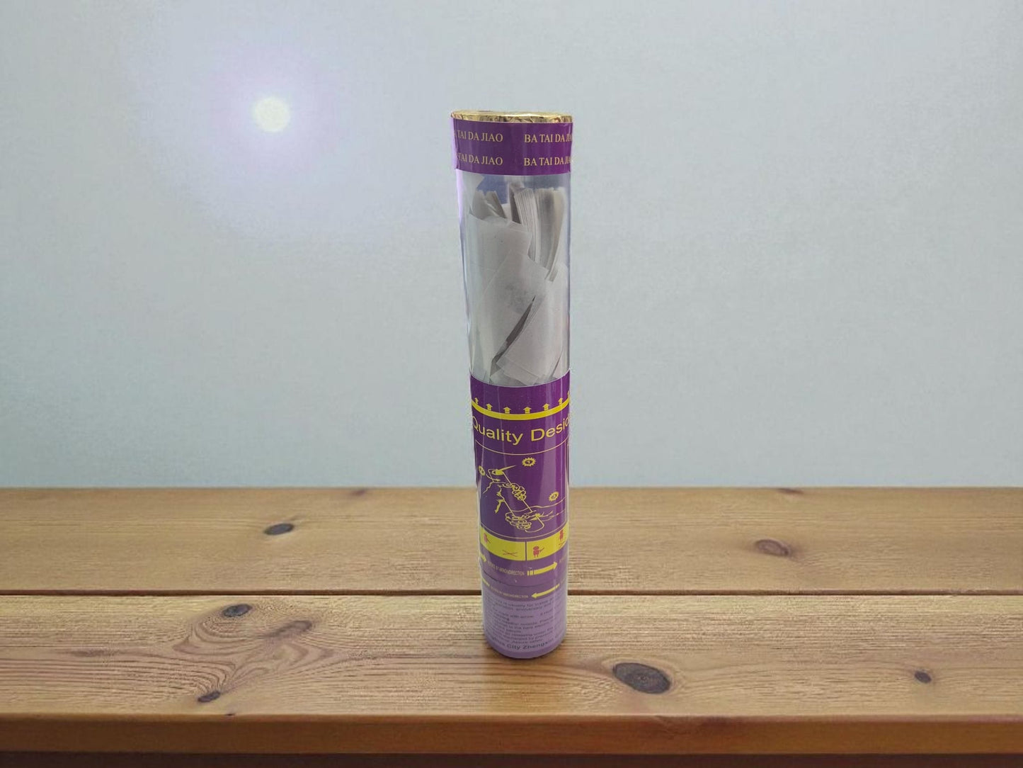 Confetti Cannon Party Popper White Paper