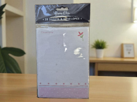 Thank You Flowers Sheets with Envelopes 20pc