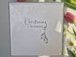 Christening Invitation Silver Embossed Invitation with Envelopes 6pc