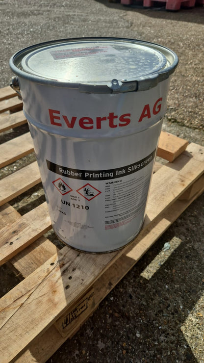 Everts AG Rubber Printing Ink Silkscreen White 10KG Tin