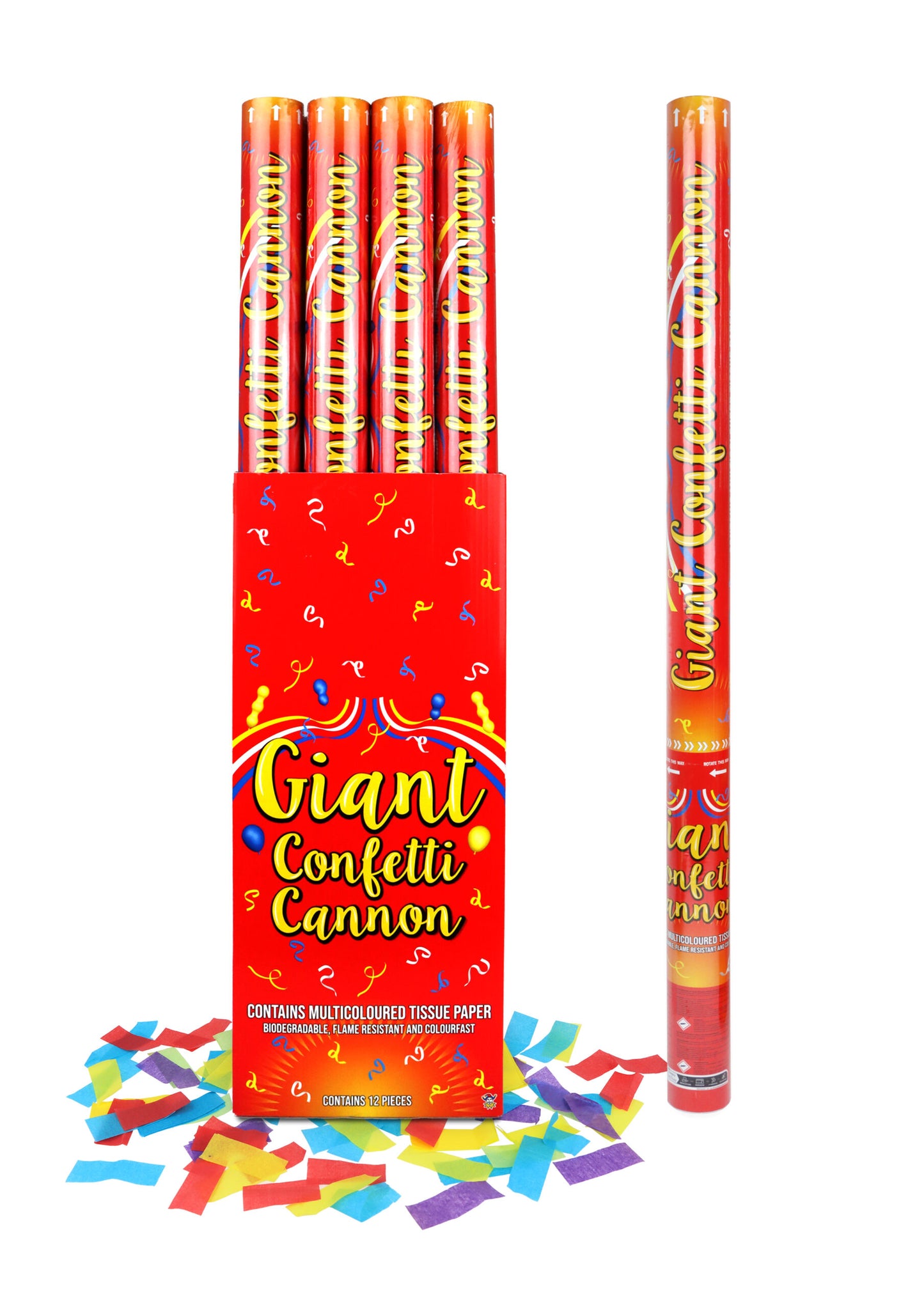 Party Time Multicolour Paper Confetti Cannon (80cm)