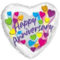 CTI Happy Anniversary Hearts 17" Foil Balloon