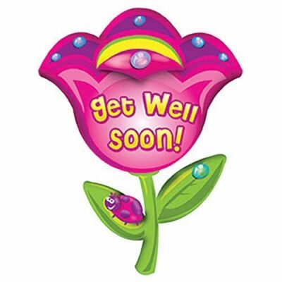 CTI Get Well Soon Flower Shape-A-Loon 32" Foil Balloon